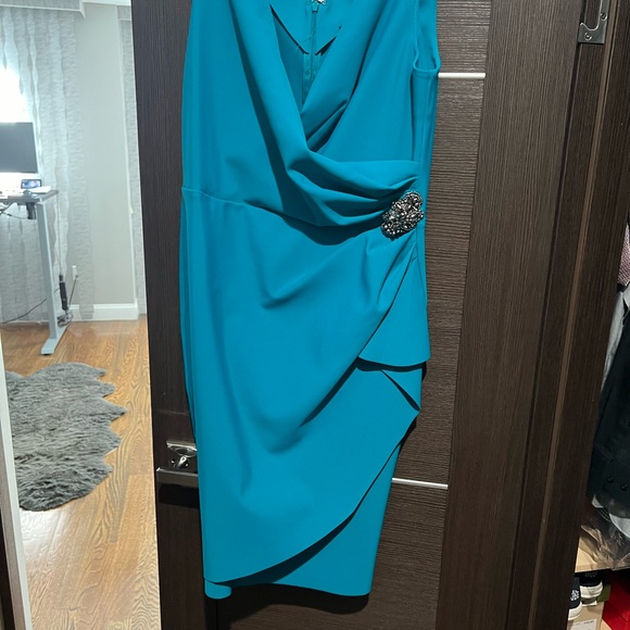 Compression Embellished Ruched Sheath Dress - Picture 2 of 7